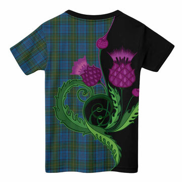 Donegal County Ireland Tartan Kid T-shirt Traditional Scottish Thistle