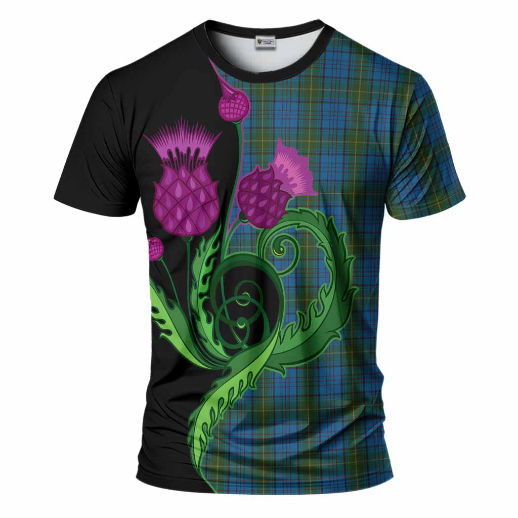 Donegal County Ireland Tartan T-Shirt Traditional Scottish Thistle