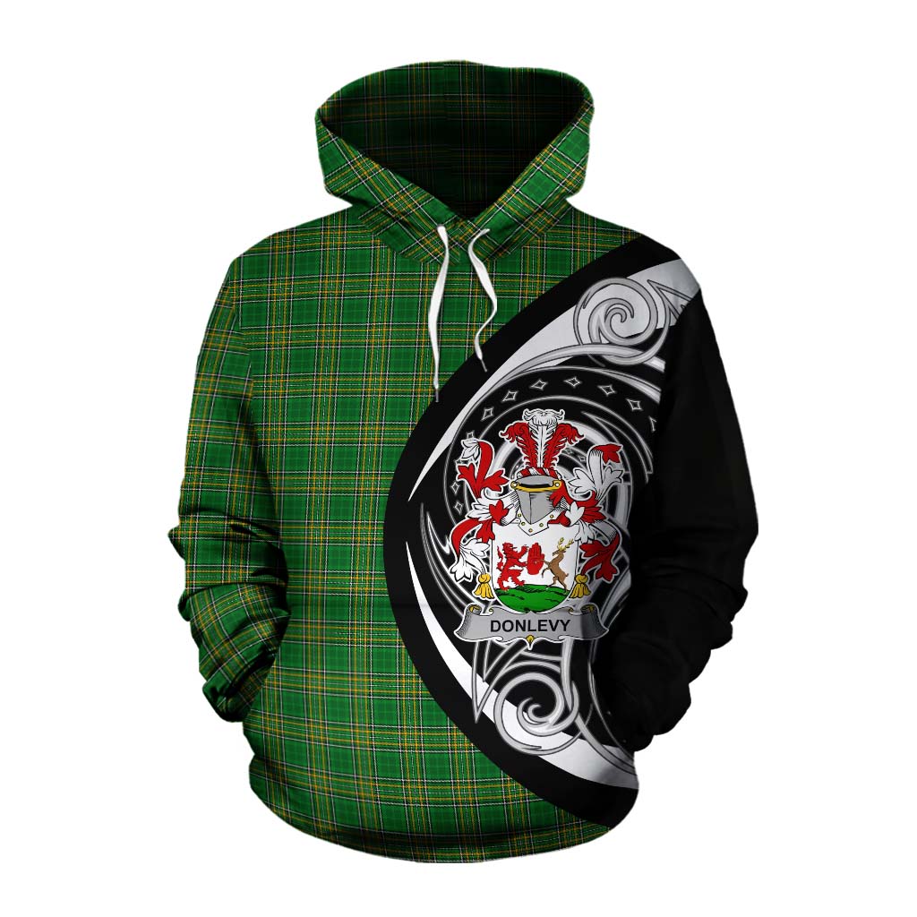 Tartan Vibes Clothing Donlevy Irish Clan Cotton Hoodie Celtic Circle Style