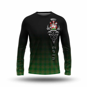Donlevy Irish Clan Long Sleeve T-Shirt with Coat of Arms Erin Go Bragh Celtic Inspired