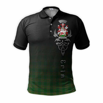 Donlevy Irish Clan Polo Shirt with Coat of Arms Erin Go Bragh Celtic Inspired