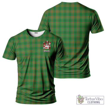 Donlevy Irish Clan Tartan T-Shirt with Family Seal