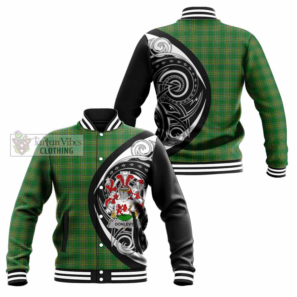 Tartan Vibes Clothing Donlevy Irish Clan Baseball Jacket Celtic Circle Style
