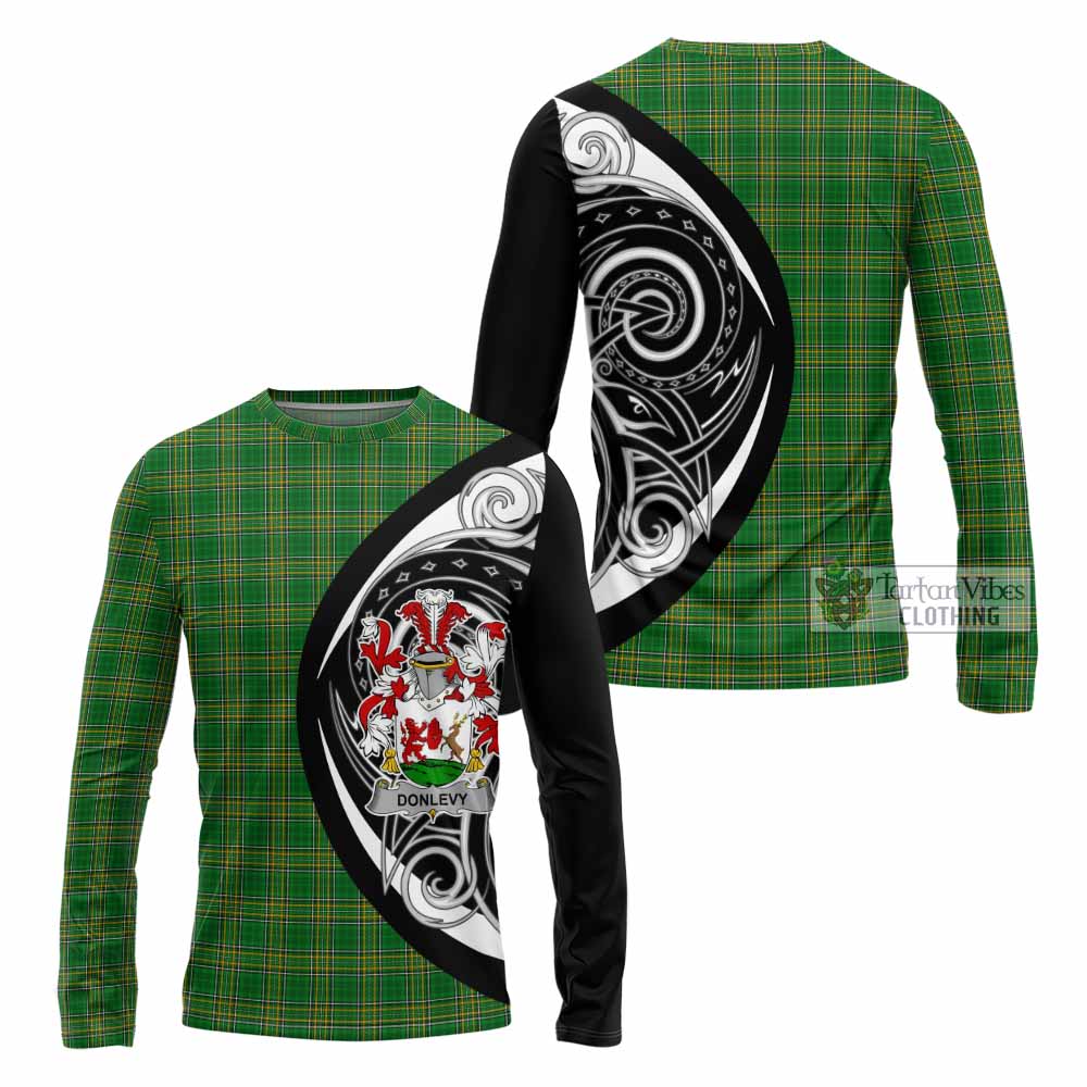 Tartan Vibes Clothing Donlevy Irish Clan Long Sleeve T-Shirt Celtic Circle Style