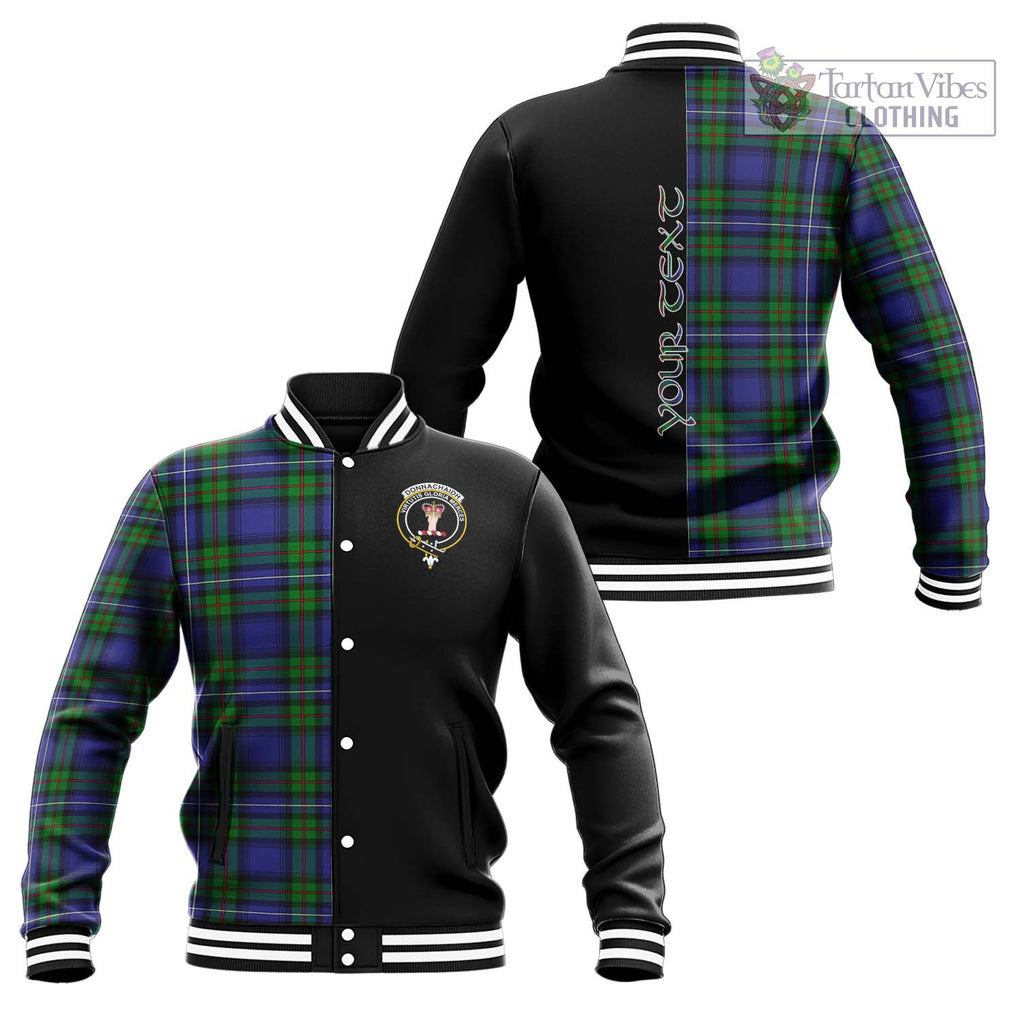 Donnachaidh Tartan Baseball Jacket with Family Crest and Half Of Me Style Unisex - Tartanvibesclothing Shop