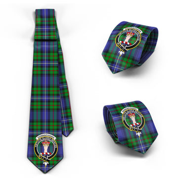 Donnachaidh Tartan Classic Necktie with Family Crest