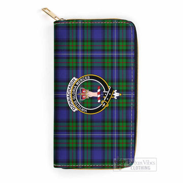 Donnachaidh Tartan Women's Leather Wallet with Family Crest
