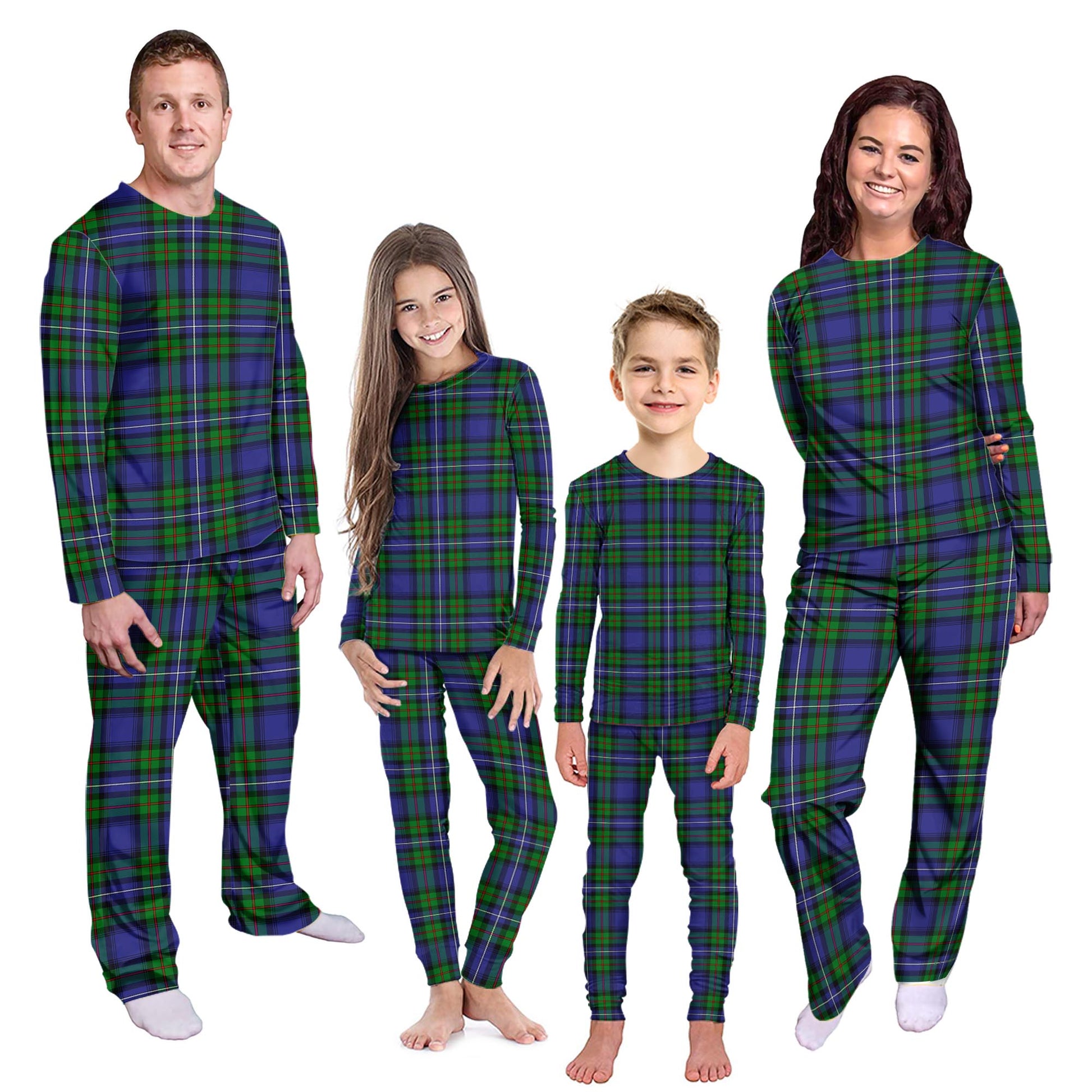 Donnachaidh Tartan Pajamas Family Set Kid - Tartan Vibes Clothing