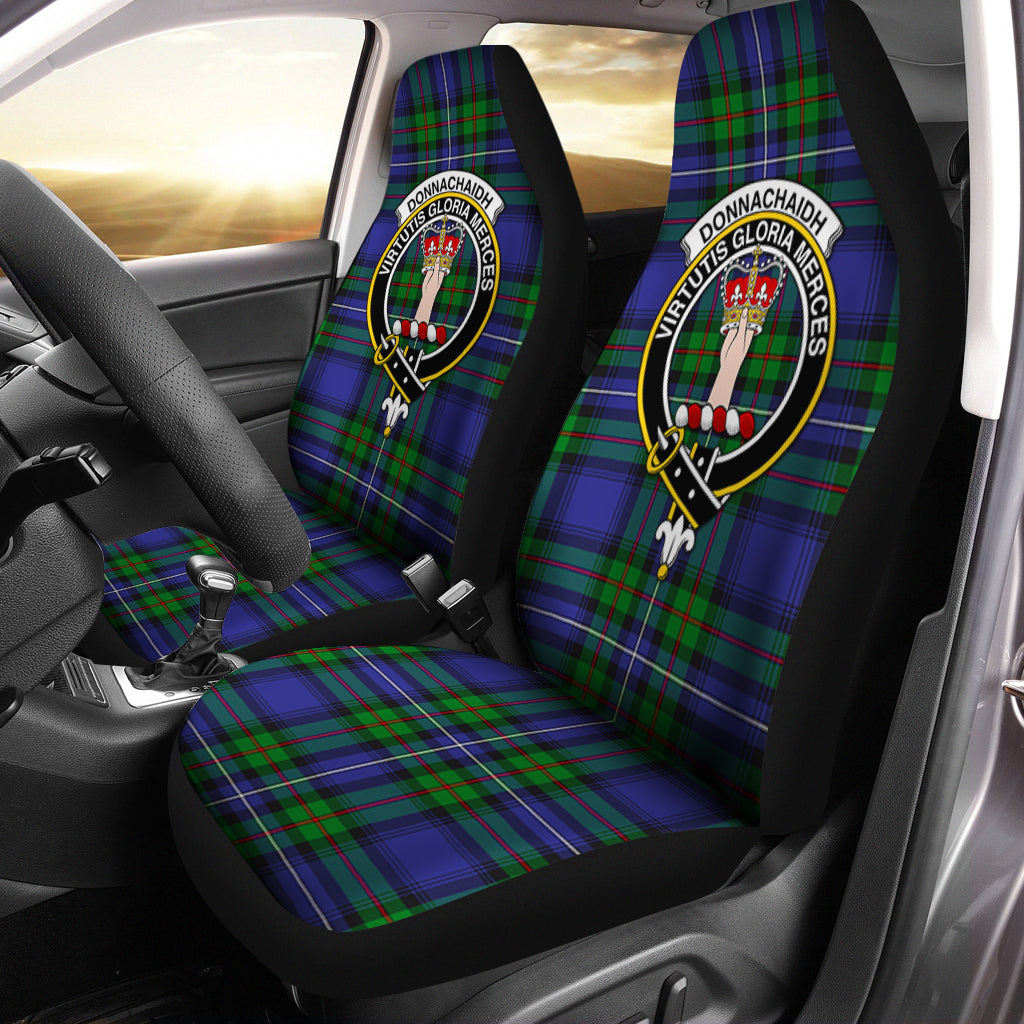 Donnachaidh Tartan Car Seat Cover with Family Crest One Size - Tartanvibesclothing
