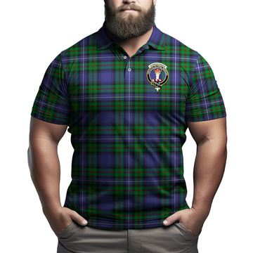 Donnachaidh Tartan Men's Polo Shirt with Family Crest