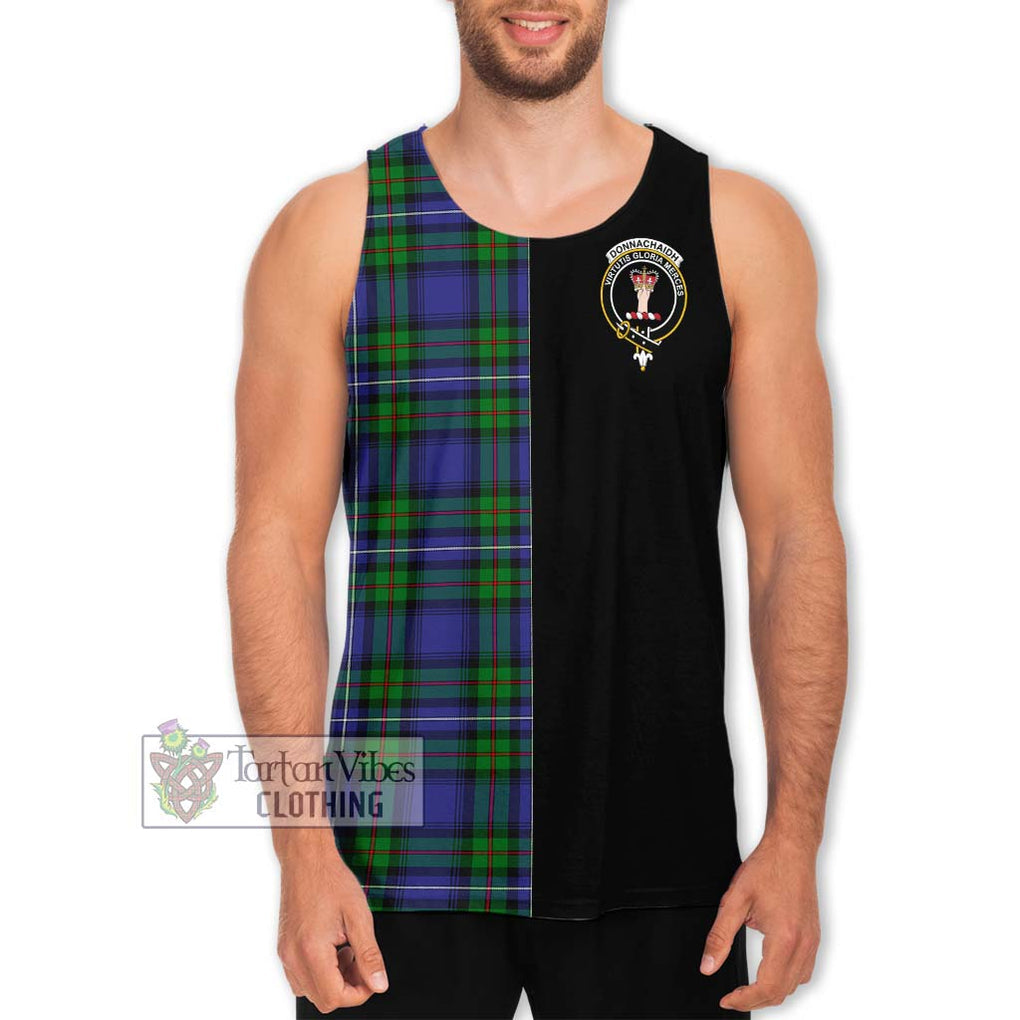Donnachaidh Tartan Men's Tank Top with Family Crest and Half Of Me Style Men - Tartanvibesclothing Shop