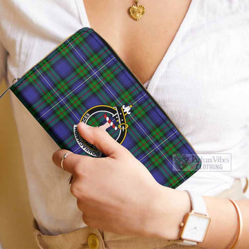 Donnachaidh Tartan Women's Leather Wallet with Family Crest