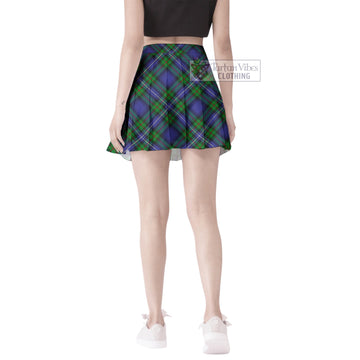 Donnachaidh Tartan Women's Plated Mini Skirt Cross Style