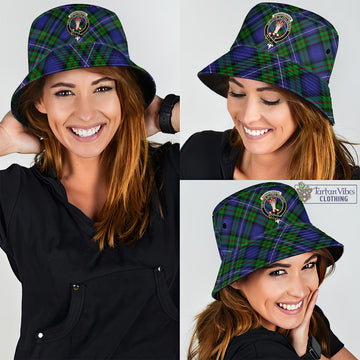 Donnachaidh Tartan Bucket Hat with Family Crest