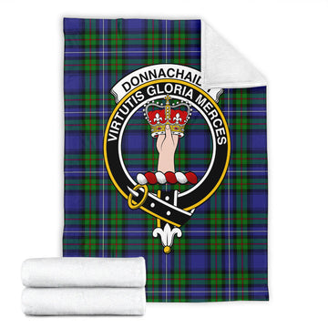 Donnachaidh Tartan Blanket with Family Crest