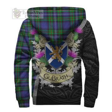 Donnachaidh Tartan Family Crest Sherpa Hoodie Lion Rampant Royal Thistle Shield Celtic Inspired