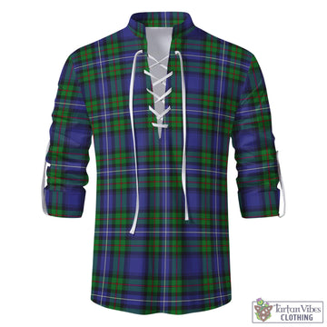 Donnachaidh Tartan Men's Scottish Traditional Jacobite Ghillie Kilt Shirt