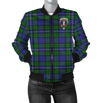 Donnachaidh Tartan Bomber Jacket with Family Crest