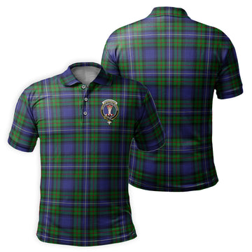 Donnachaidh Tartan Men's Polo Shirt with Family Crest
