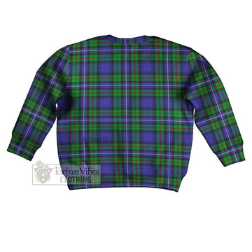 Tartan Vibes Clothing Donnachaidh Tartan Kid Ugly Sweater with Family Crest