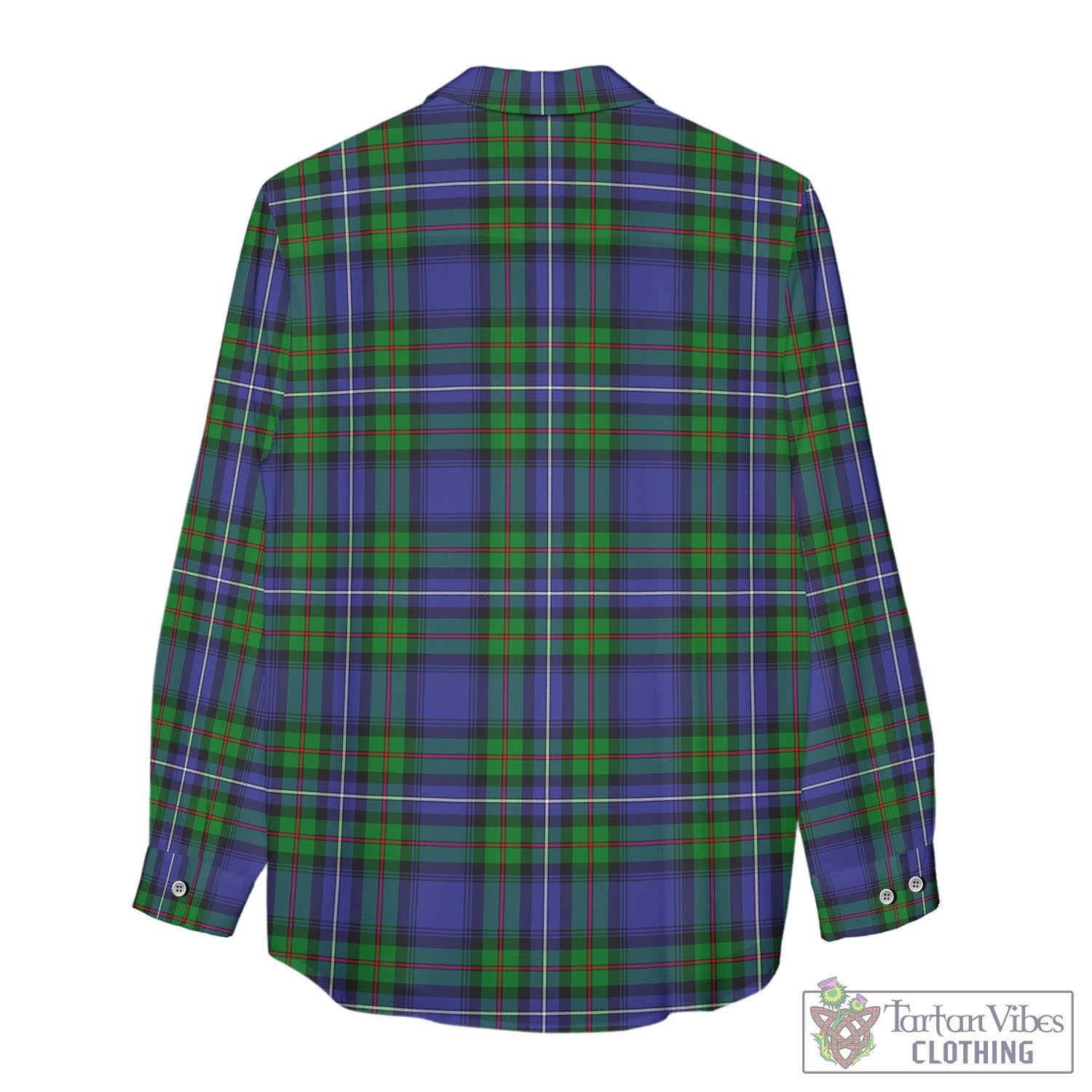 Tartan Vibes Clothing Donnachaidh Tartan Womens Casual Shirt with Family Crest