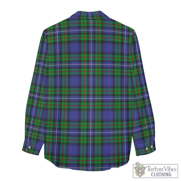 Tartan Vibes Clothing Donnachaidh Tartan Womens Casual Shirt with Family Crest