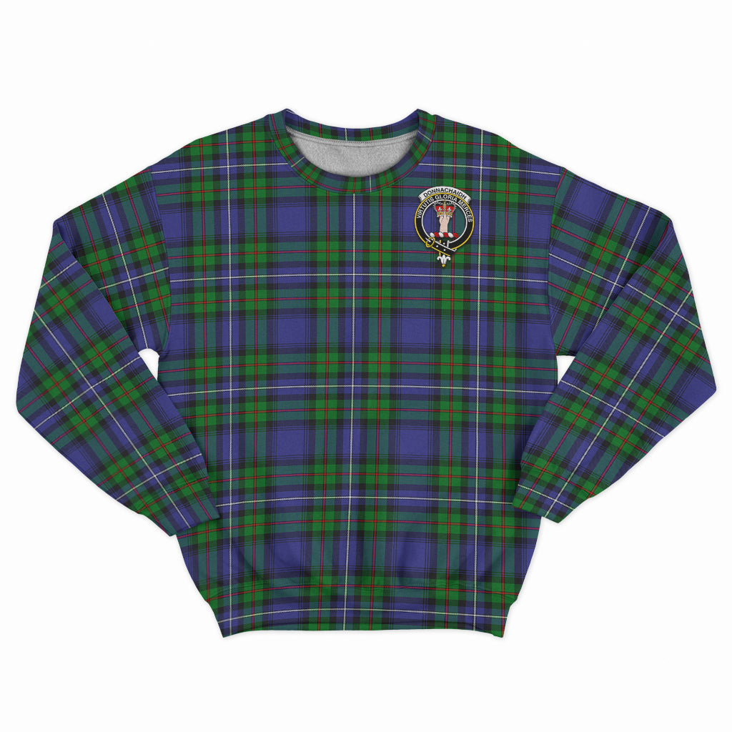 Donnachaidh Tartan Sweatshirt with Family Crest - Tartan Vibes Clothing