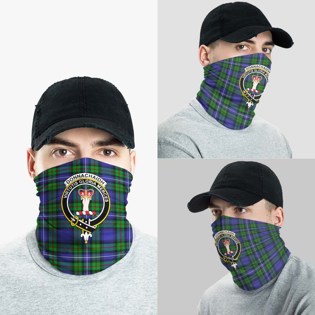 Donnachaidh Tartan Neck Gaiters, Tartan Bandanas, Tartan Head Band with Family Crest
