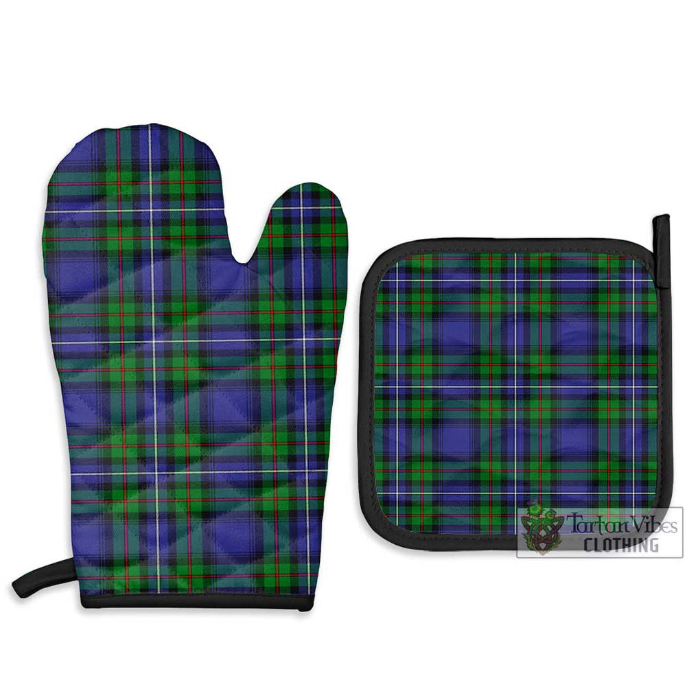 Donnachaidh Tartan Combo Oven Mitt & Pot-Holder Combo 1 Oven Mitt & 2 Pot-Holder Black - Tartan Vibes Clothing