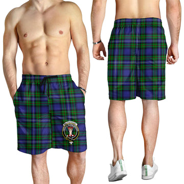 Donnachaidh Tartan Mens Shorts with Family Crest