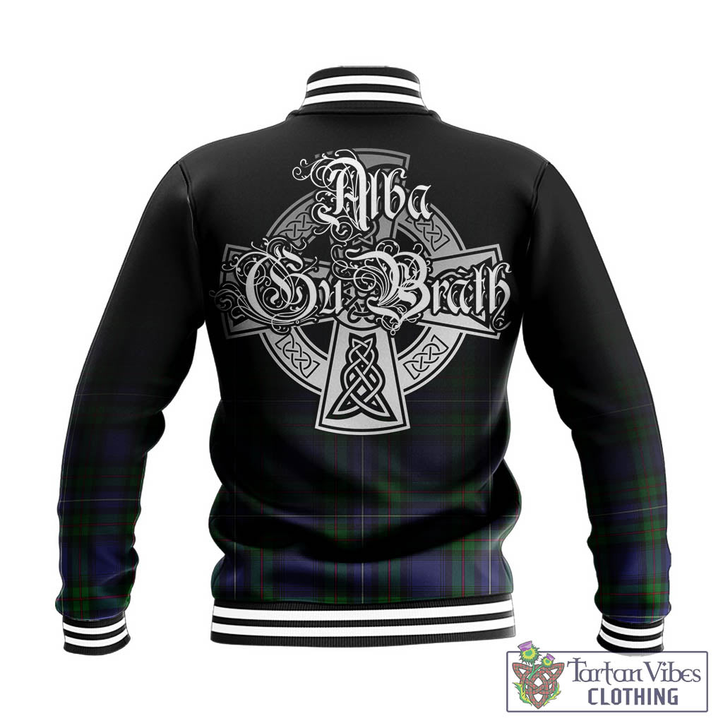 Donnachaidh Tartan Baseball Jacket Featuring Alba Gu Brath Family Crest Celtic Inspired - Tartan Vibes Clothing