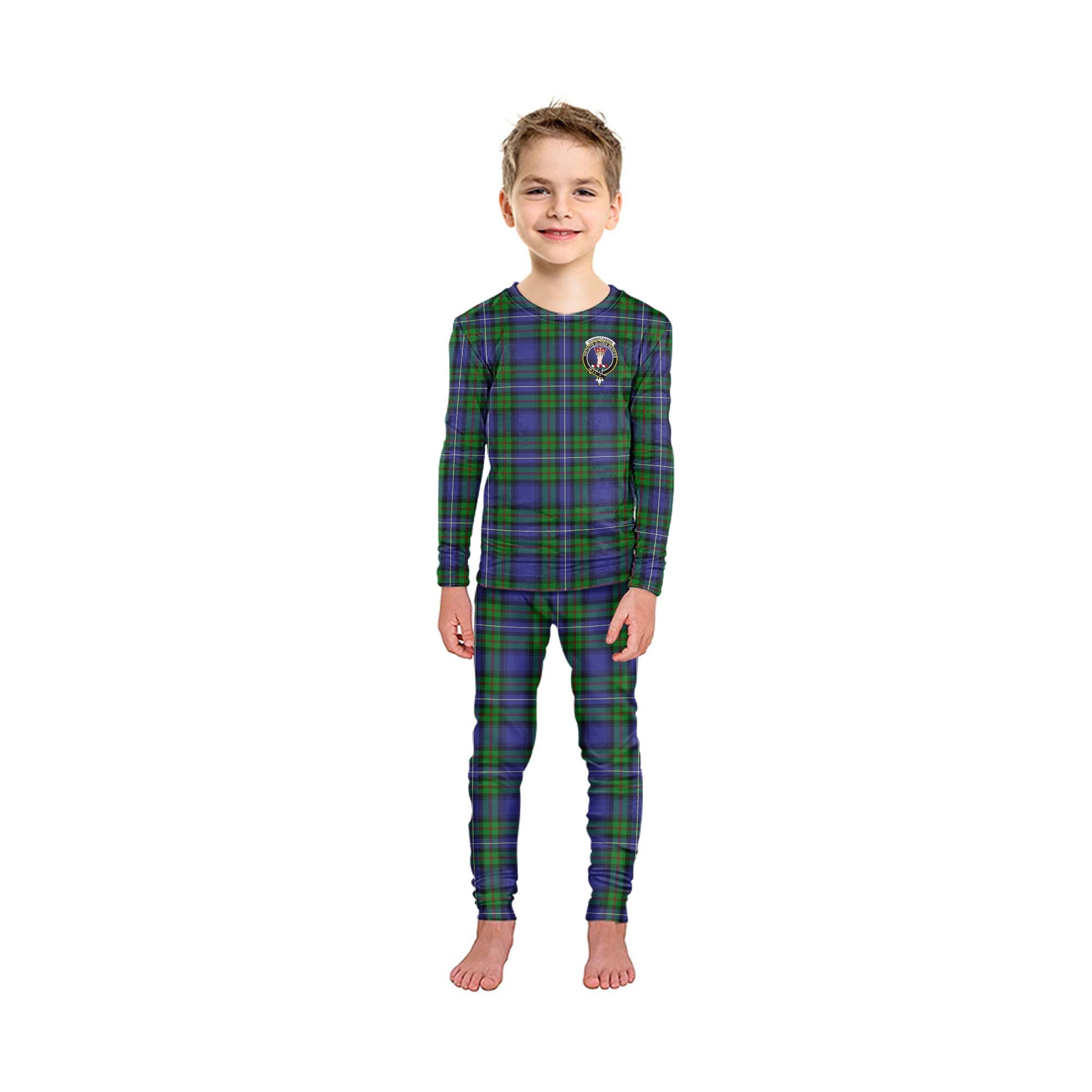 Donnachaidh Tartan Pajamas Family Set with Family Crest - Tartan Vibes Clothing