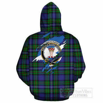 Donnachaidh Clan Crest In Me Tartan Cotton Hoodie Scotland Flag Style