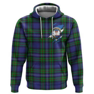 Donnachaidh Clan Crest In Me Tartan Hoodie Scotland Flag Style