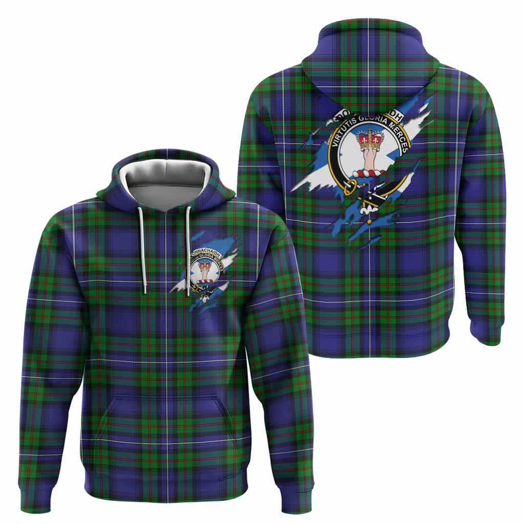 Donnachaidh Clan Crest In Me Tartan Hoodie Scotland Flag Style