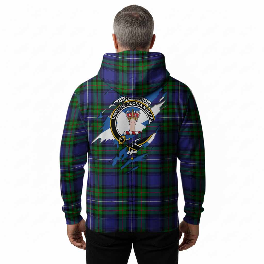 Donnachaidh Clan Crest In Me Tartan Hoodie Scotland Flag Style