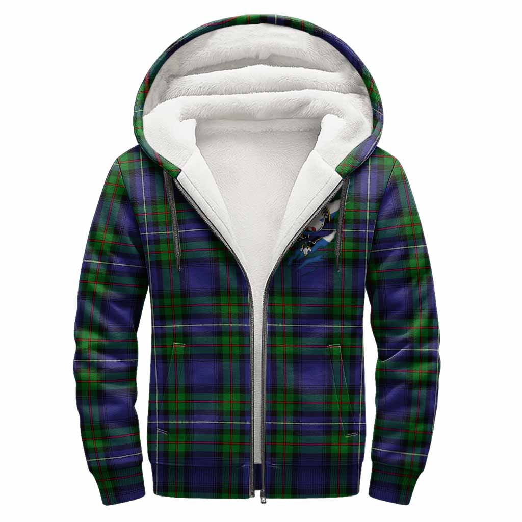 Donnachaidh Clan Crest In Me Tartan Sherpa Hoodie Scotland Flag Style