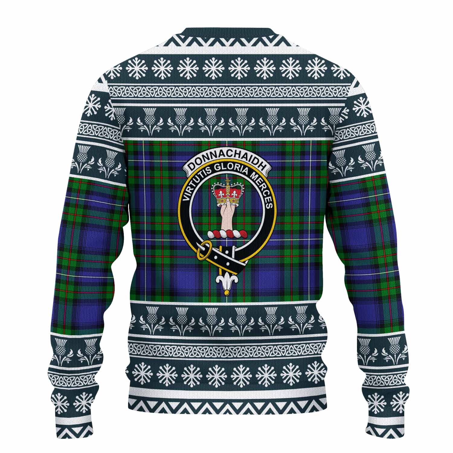 Donnachaidh Clan Tartan Christmas Ugly Sweater with Family Crest - Tartan Vibes Clothing