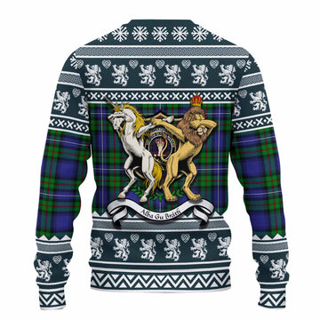 Donnachaidh Clan Tartan Crest Christmas Ugly Sweater Coat of Arms Funny Style
