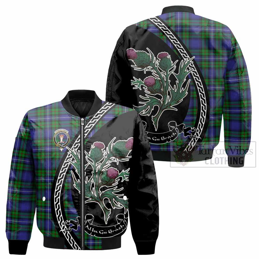 Donnachaidh Family Crest Tartan Bomber Jacket Alba Thistle Inspired - Tartan Vibes Clothing