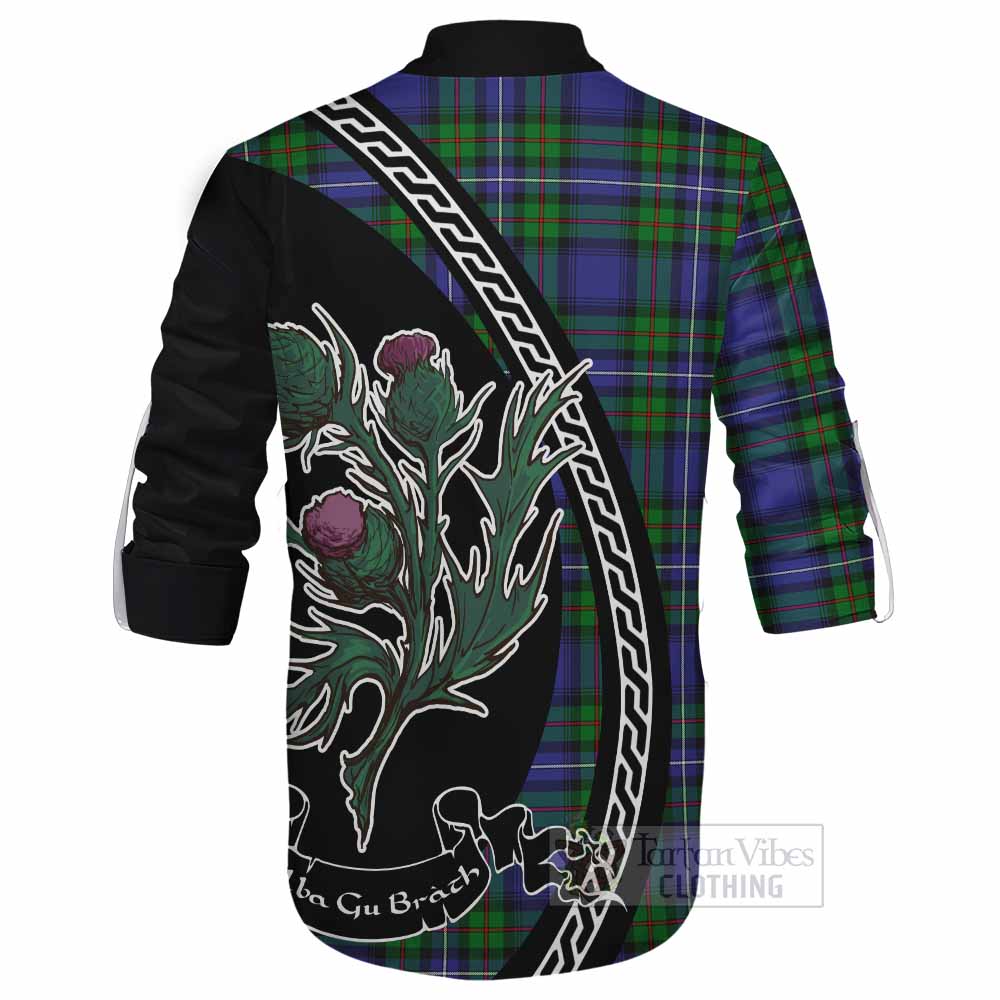 Donnachaidh Family Crest Tartan Ghillie Shirt Alba Thistle Inspired - Tartan Vibes Clothing