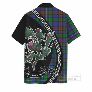 Donnachaidh Family Crest Tartan Hawaiian Shirt Alba Thistle Inspired