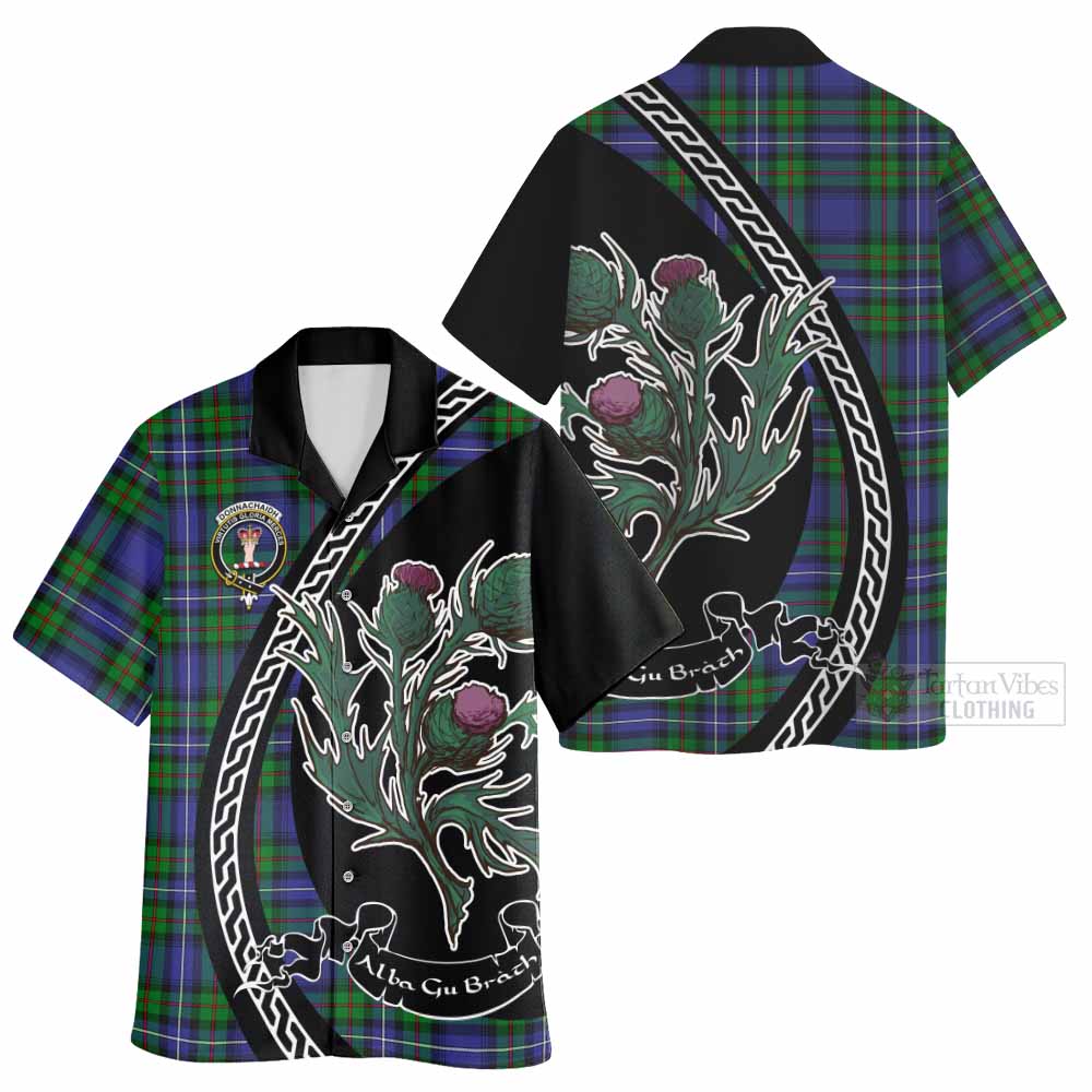 Donnachaidh Family Crest Tartan Hawaiian Shirt Alba Thistle Inspired - Tartan Vibes Clothing