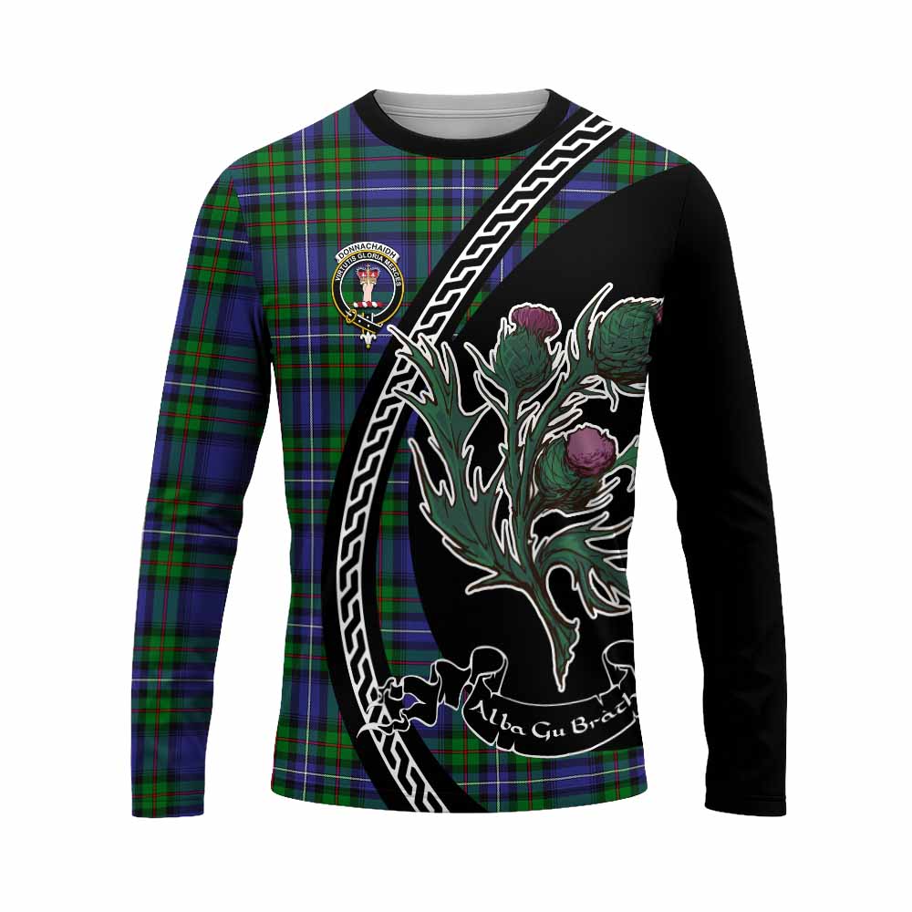 Donnachaidh Family Crest Tartan Long Sleeve T-Shirt Alba Thistle Inspired - Tartan Vibes Clothing