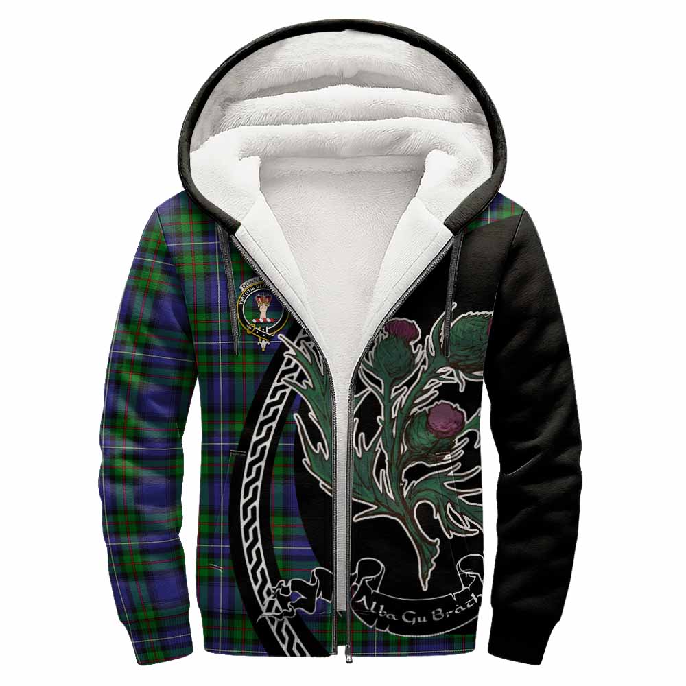 Donnachaidh Family Crest Tartan Sherpa Hoodie Alba Thistle Inspired - Tartan Vibes Clothing