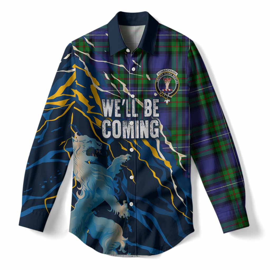 Donnachaidh Scotland Tartan Women Casual Shirt WC2026 Football - We'll Be Coming