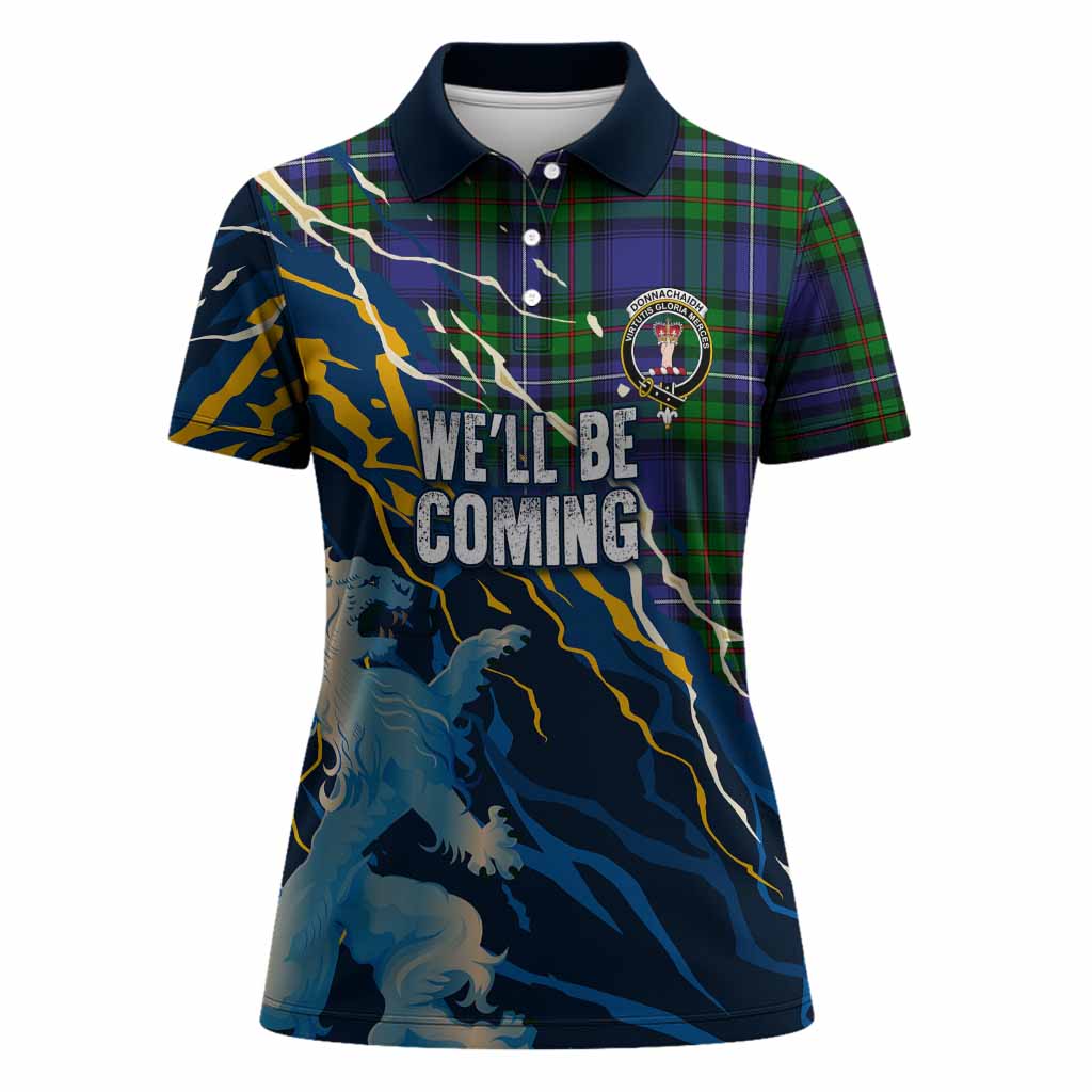 Donnachaidh Scotland Tartan Women Polo Shirt WC2026 Football - We'll Be Coming
