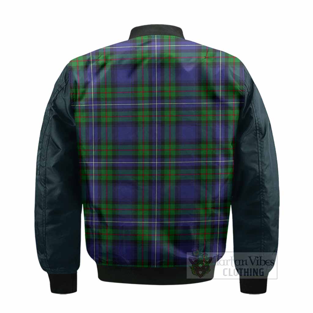 Donnachaidh Tartan Accent Bomber Jacket with Family Crest