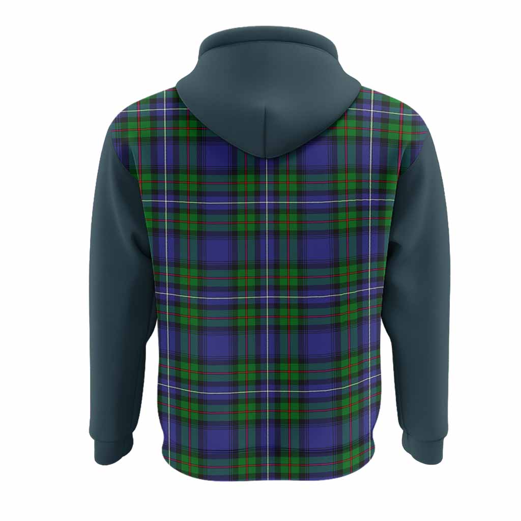 Donnachaidh Tartan Accent Hoodie with Family Crest