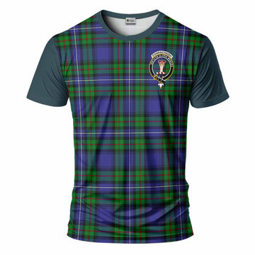 Donnachaidh Tartan Accent T-Shirt with Family Crest